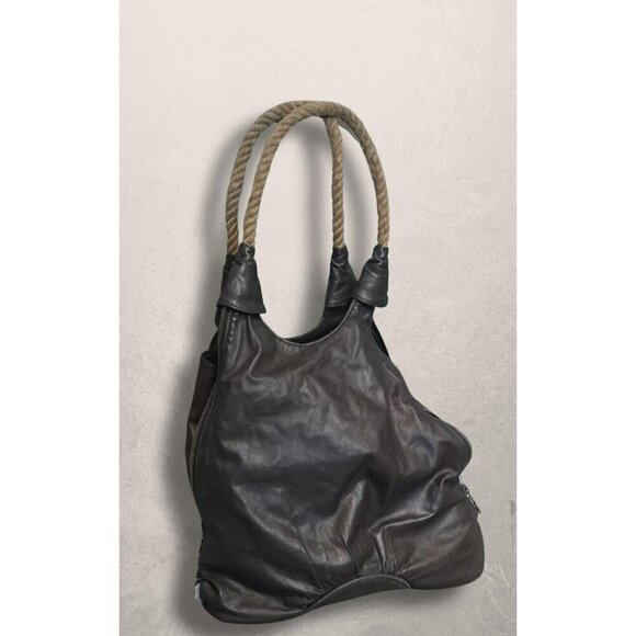 Distressed Leather Shoulder Bag - Vintage Boho Handbag - Picture 1 of 10